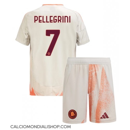 Maglie da calcio AS Roma Lorenzo Pellegrini #7 Seconda Maglia Bambino 2024-25 Manica Corta (+ Pantaloni corti)